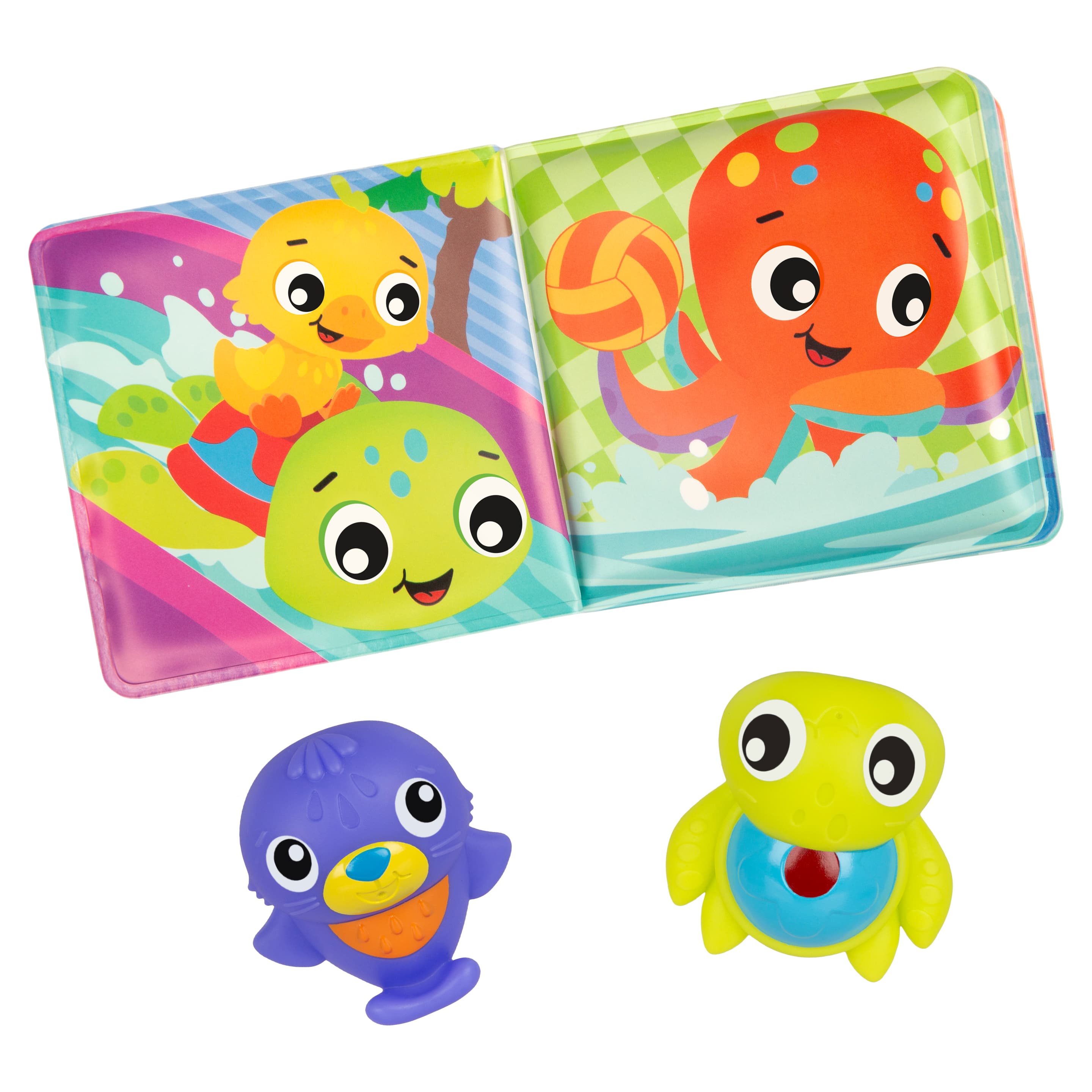 playgro - Badebuch mit Badespielzeug für Babys