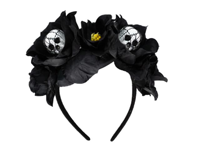Makotex - 999947239 Haarreif Totenkopf Blumen