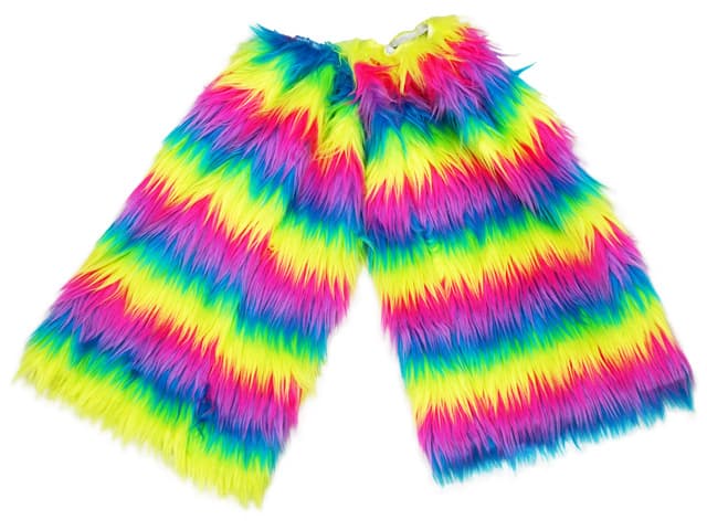 Plüsch Stulpen Rainbow