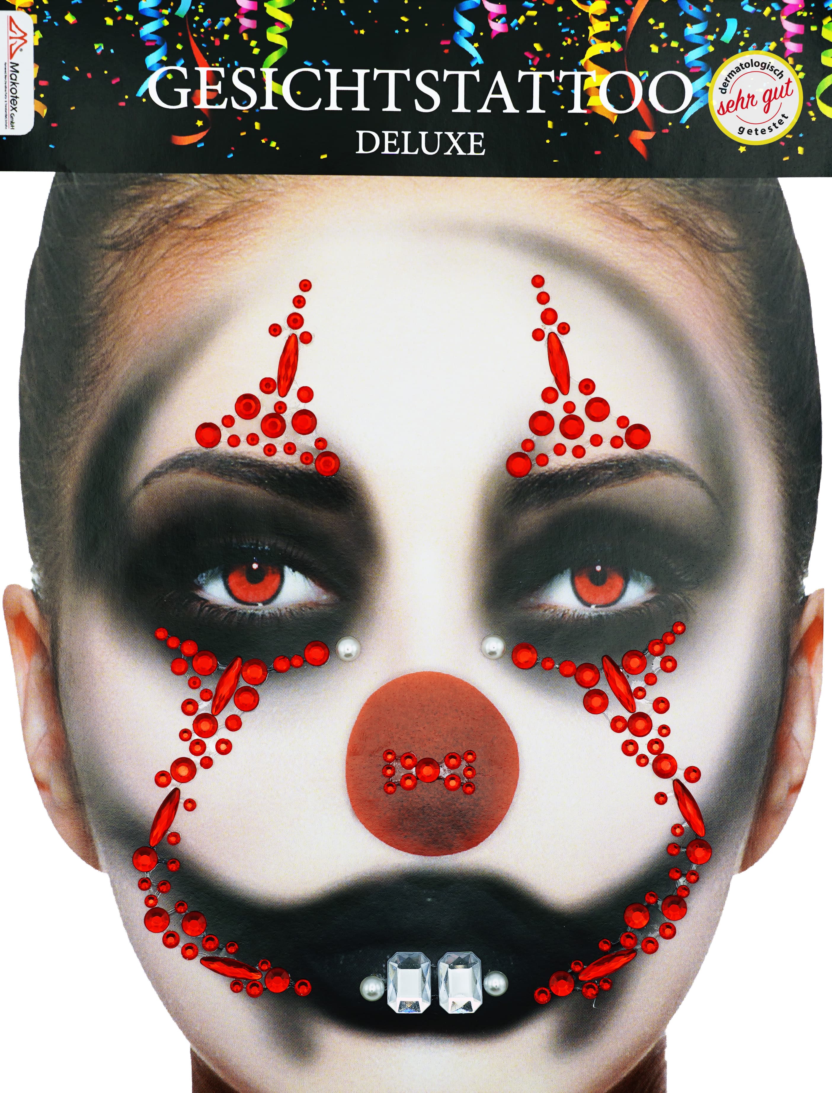 Makotex - 999948169 Gesichtstattoo Deluxe Rot
