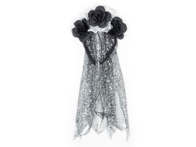 Makotex - 999978849 Haarreif Schleier mit Blumen