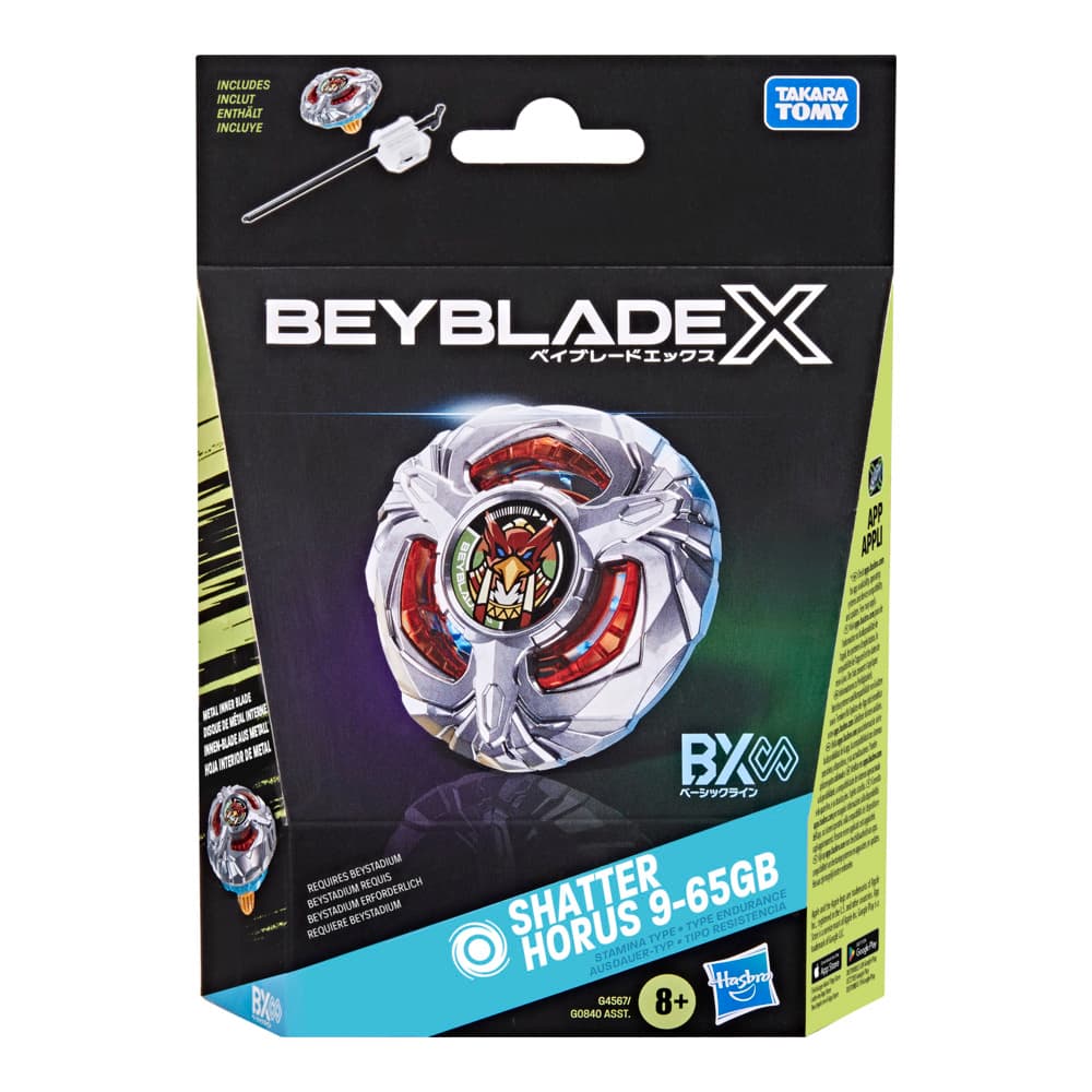 Hasbro - Beyblade X Shatter Horus 9-65GB BX Infinity Starter Pack Set