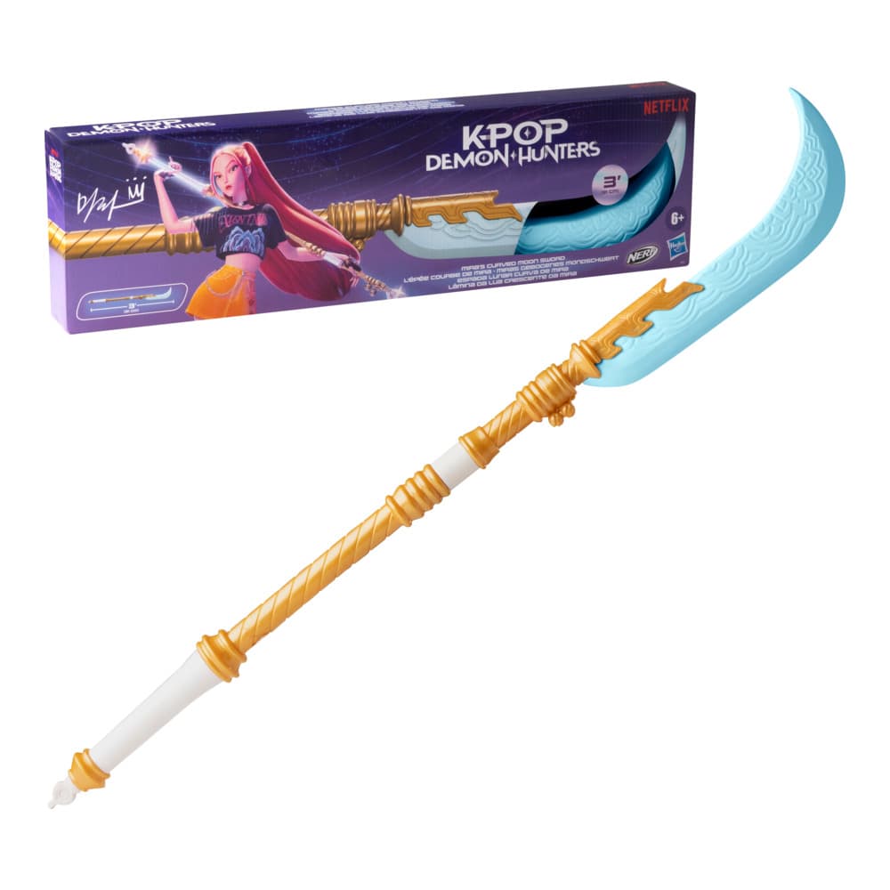 Hasbro - Nerf KPop Demon Hunters Miras gebogenes Mondschwert 91 cm mit Soft-Klinge