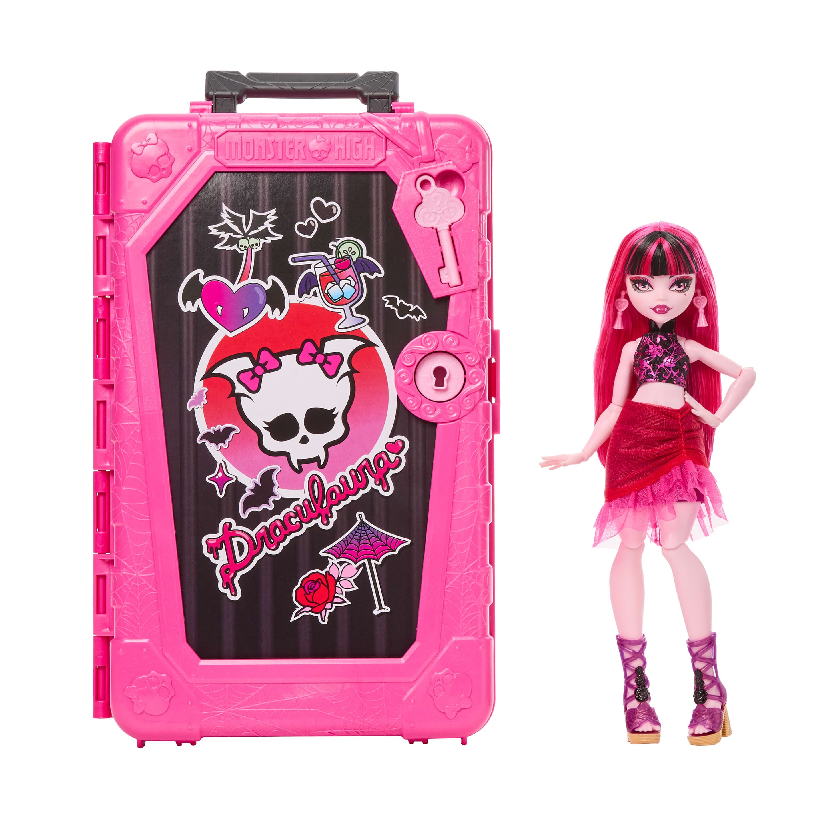 Monster High Skulltimate Secrets Gore-geous Oasis Spielset, Draculaura-Puppe und Zubehörteile