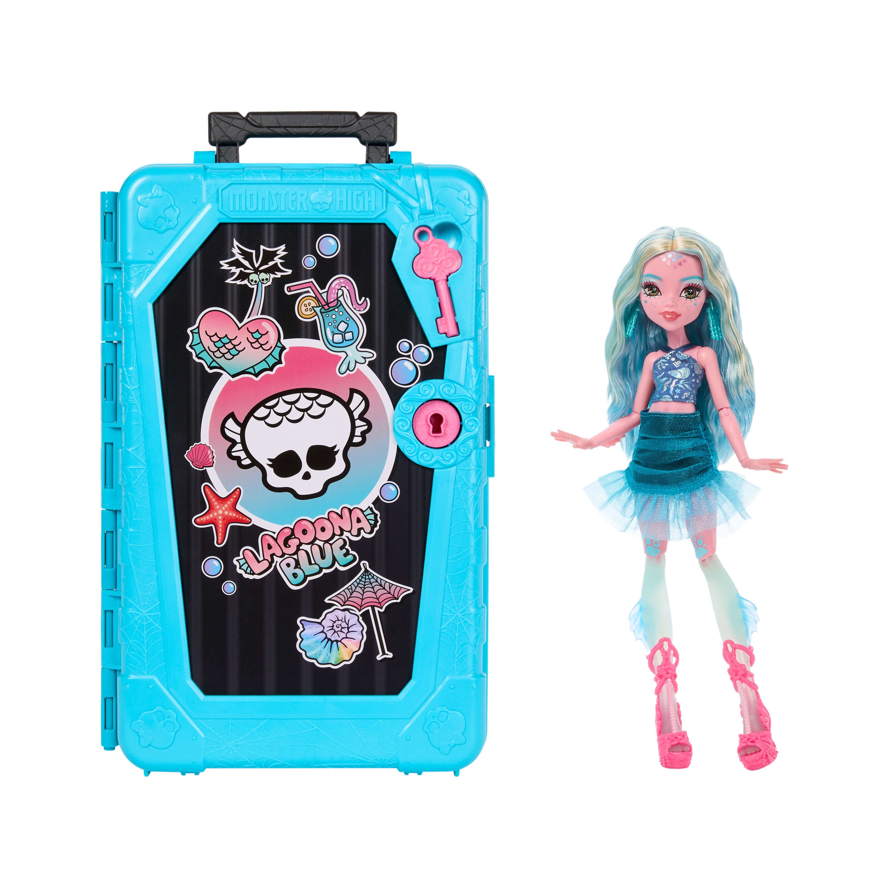 Monster High Skulltimate Secrets Gore-geous Oasis Spielset, Lagoona Blue Puppe und Zubehörteile