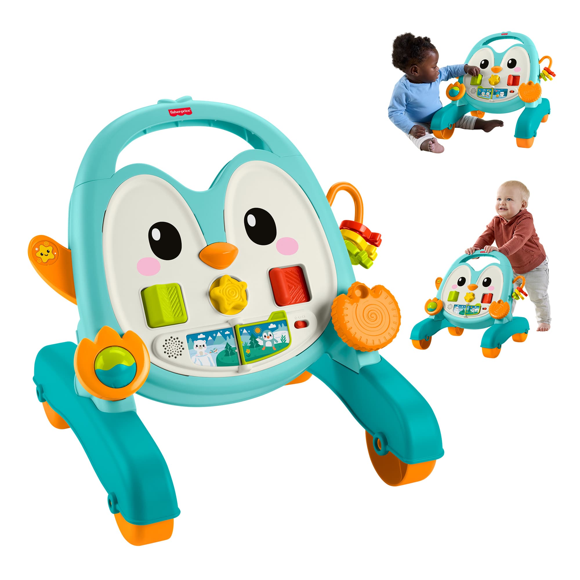 Fisher-Price 2-in-1 Musikalischer Pinguin-Lauflernwagen