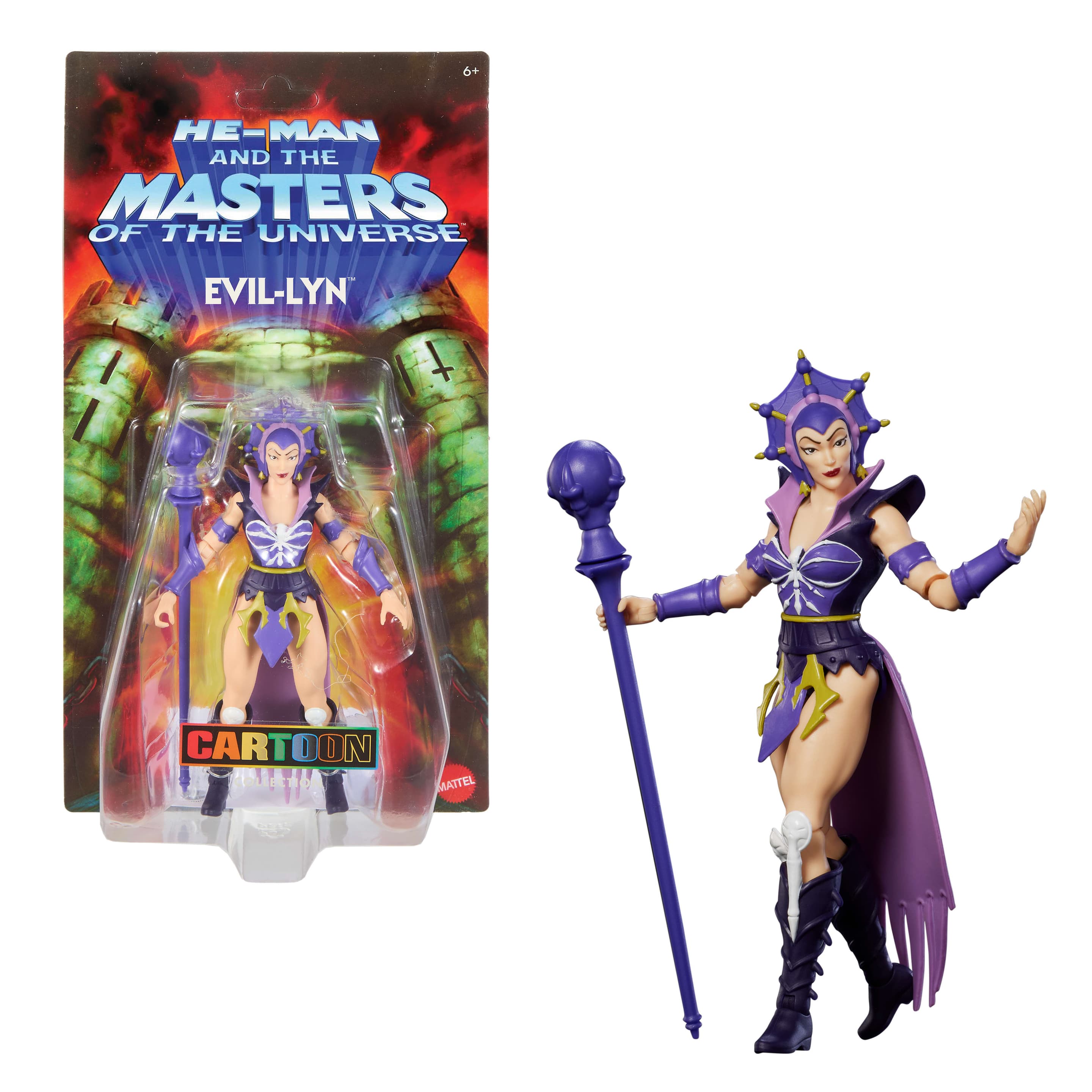 Masters of the Universe Origins 200X Spielzeug, ca. 14 cm große Evil-Lyn-MOTU-Actionfigur aus der Cartoon-Kollektion