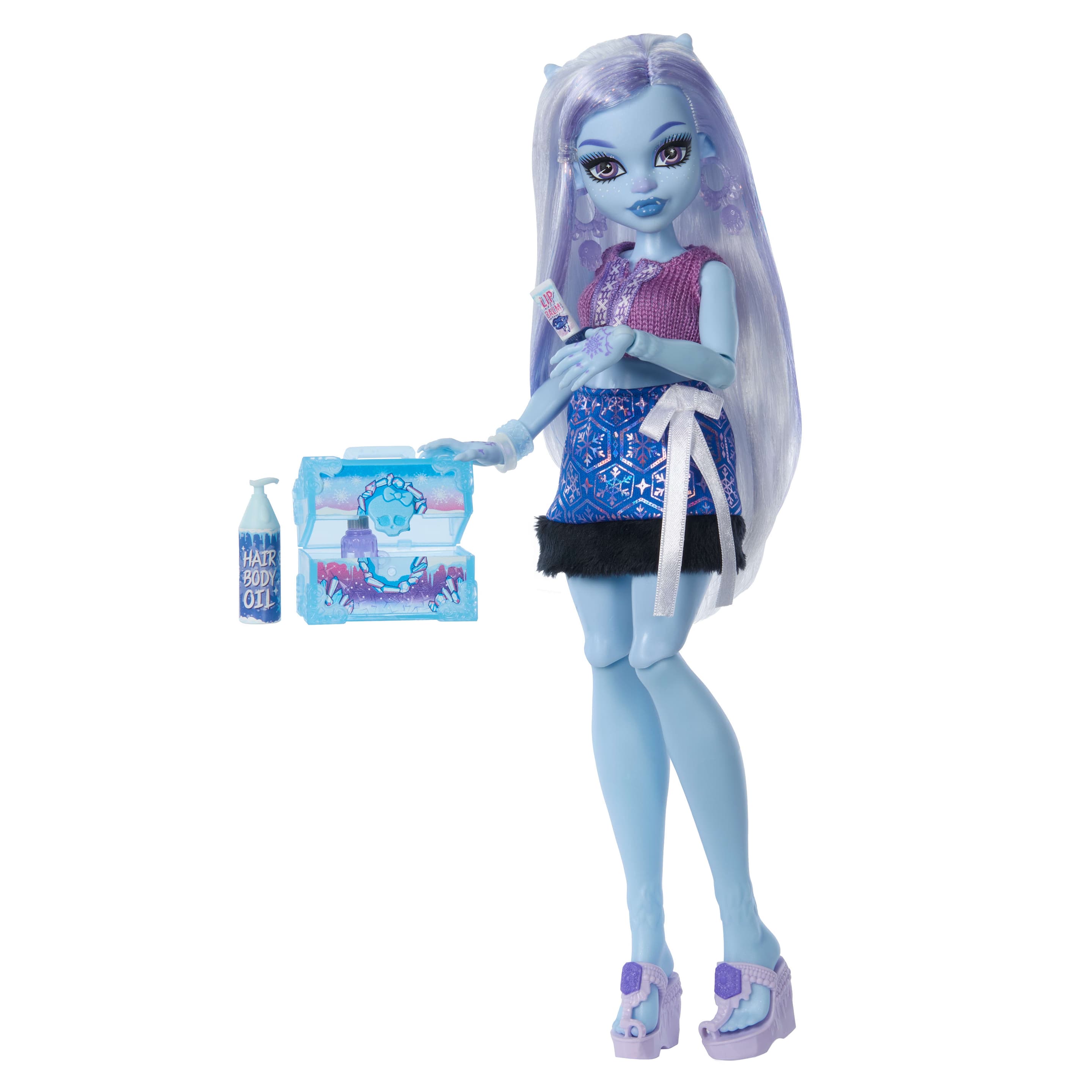 Monster High Self-Scare Secrets Abbey Bominable-Modepuppe mit 13 realistischen Zubehörteilen