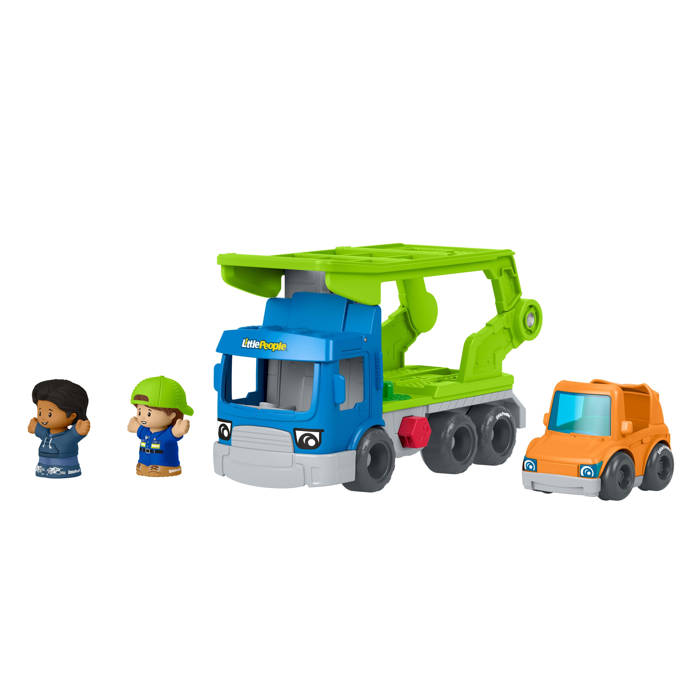 Fisher-Price Little People Spielset Pannenhilfe für Kleinkinder mit Fahrzeugen und Figuren
