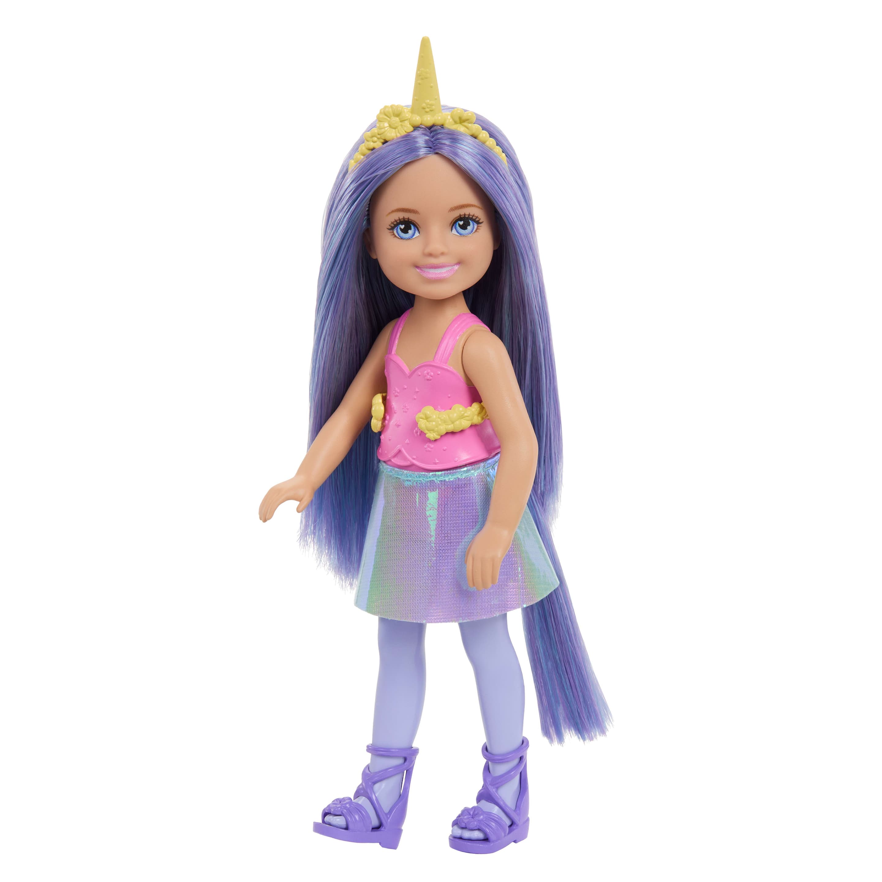 Barbie Chelsea Fantasy-Puppen mit Zubehörteil für Meerjungfrau, Einhorn oder königlichen Look , sortiert, 1 Stück