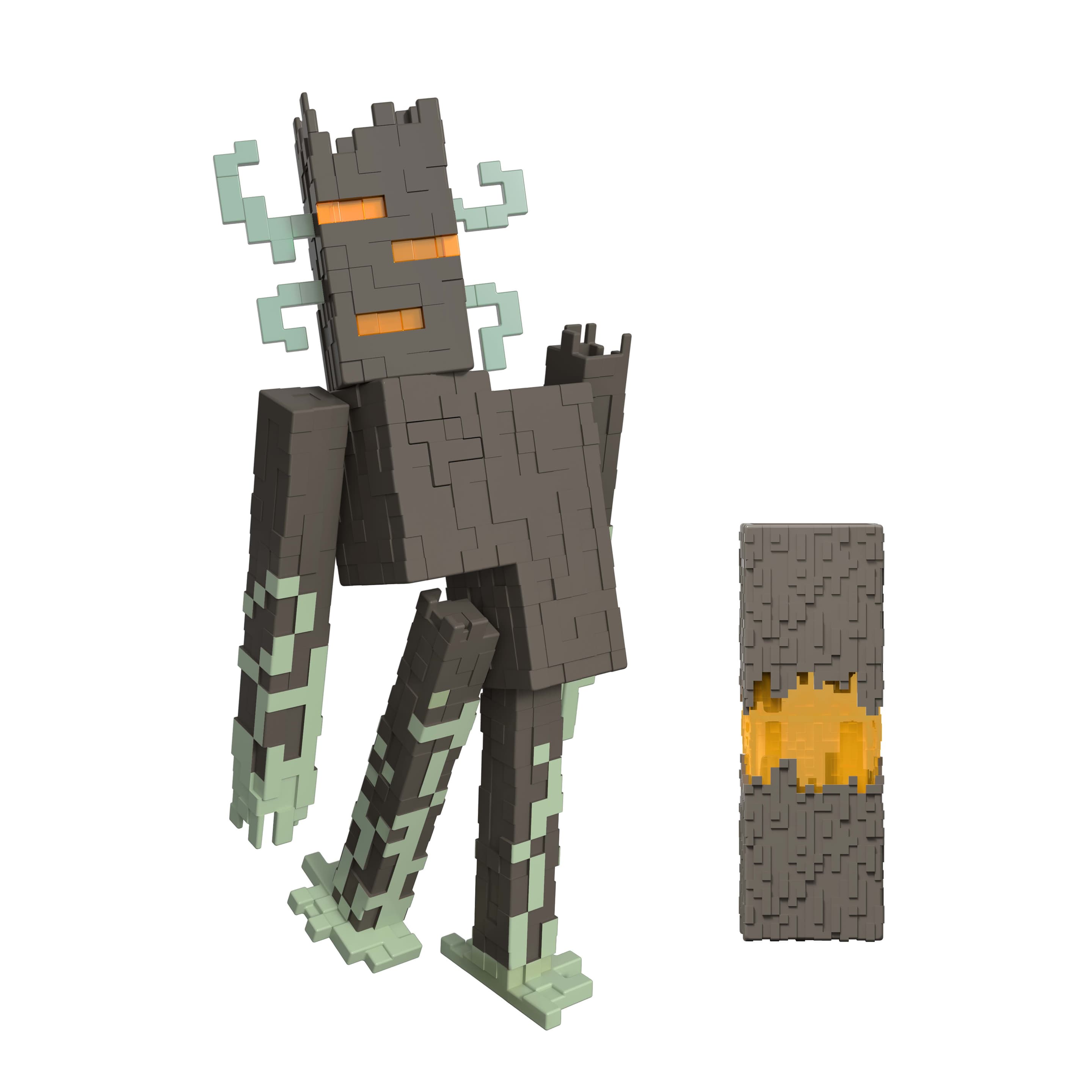 Minecraft-Actionfigur Der Knarz mit interaktiven Lichtern, Geräuschen und Zubehörteil, ca. 20 cm große Sammelfigur
