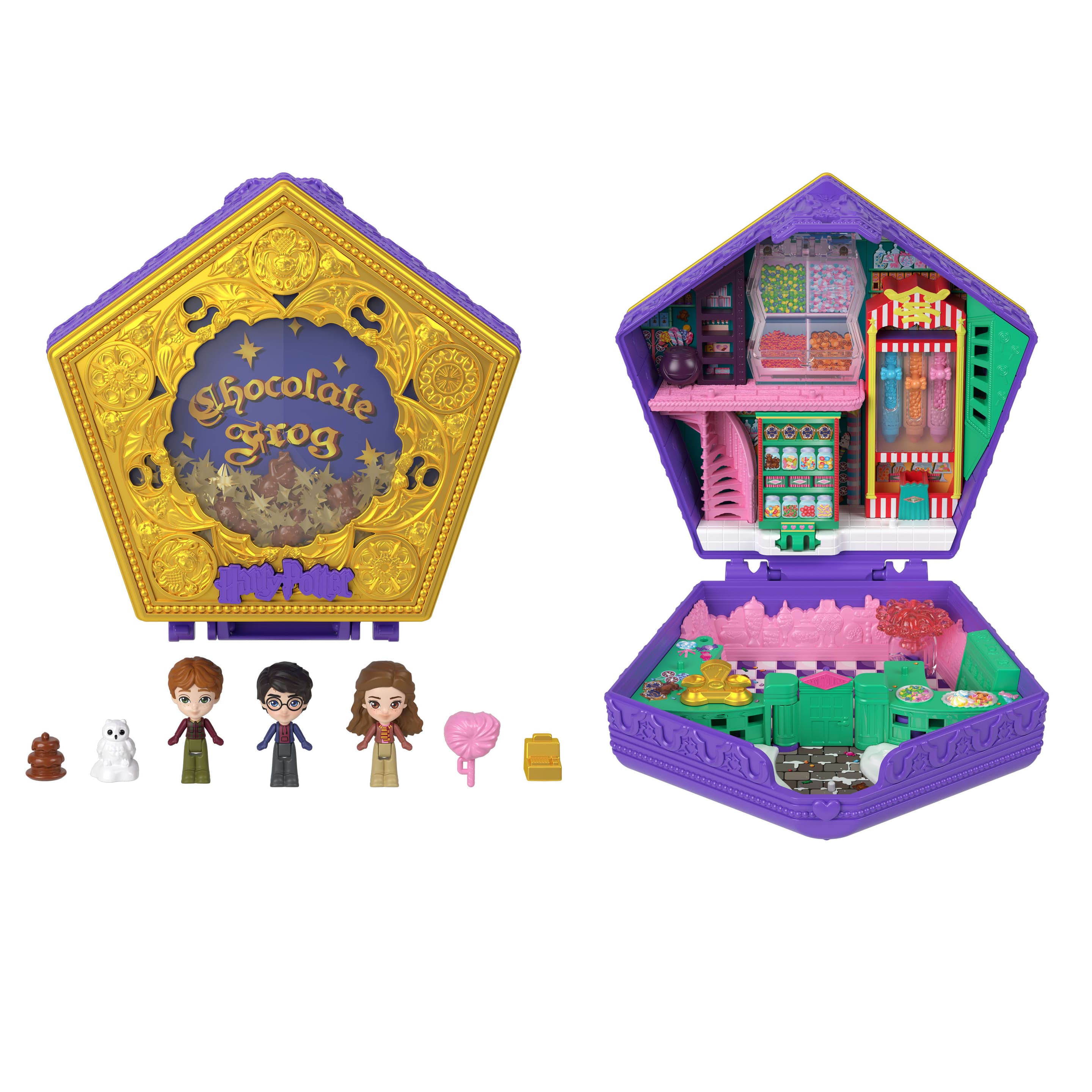 Polly Pocket Mikropuppen und Spielset, vom Film inspirierte Harry Potter Schatulle