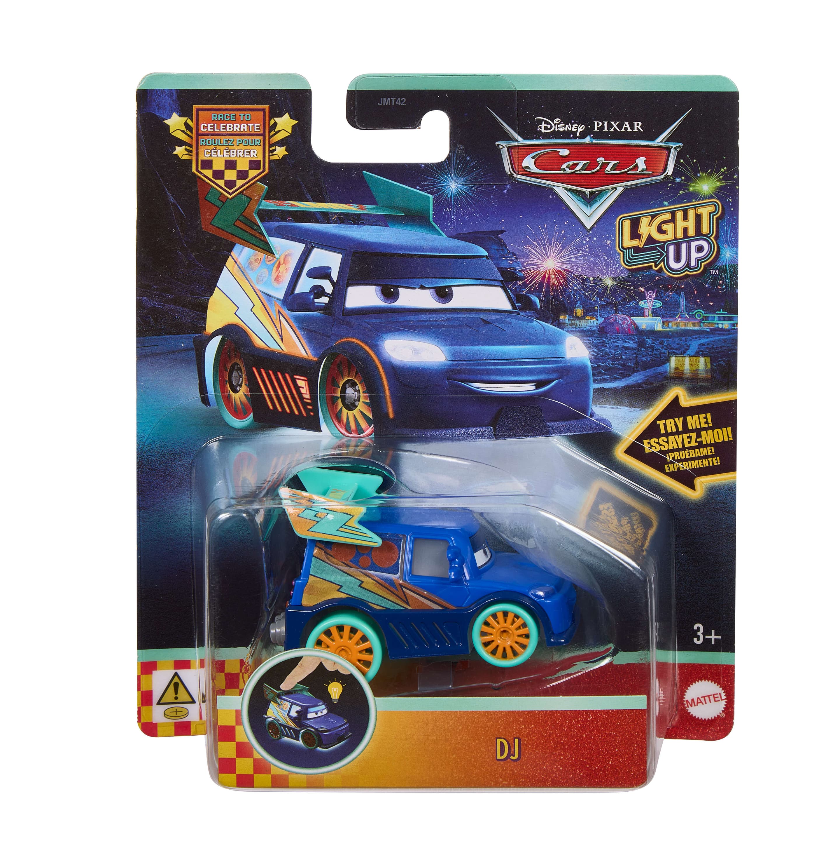 Disney Pixar Cars Spielfahrzeug im Maßstab 1:55 mit bunten Lichtfunktionen sortiert (Keine Auswahl möglich)