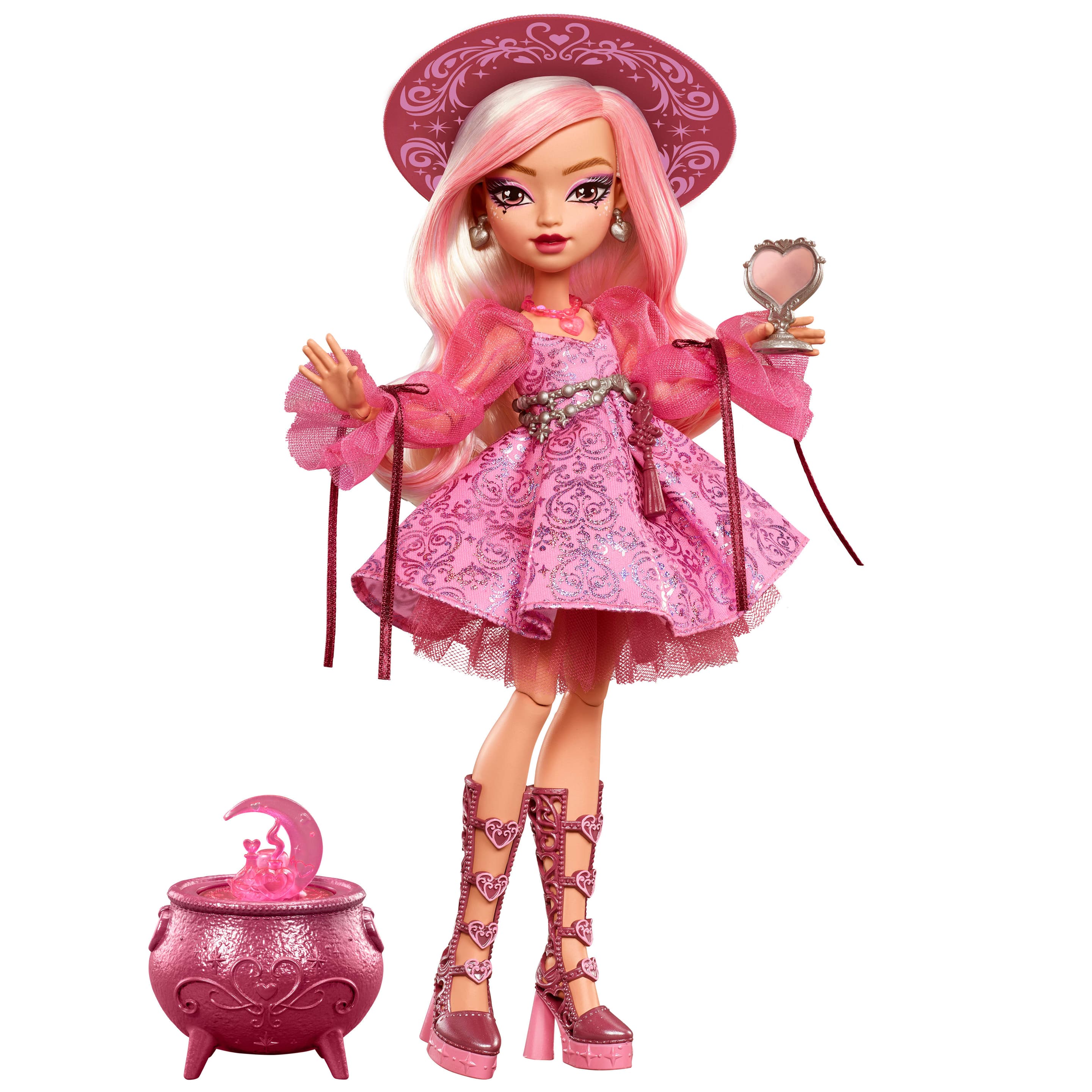 Moonspell Magic by Monster High Carina Song-Modepuppe, Liebes-Hexe mit Zubehörteilen