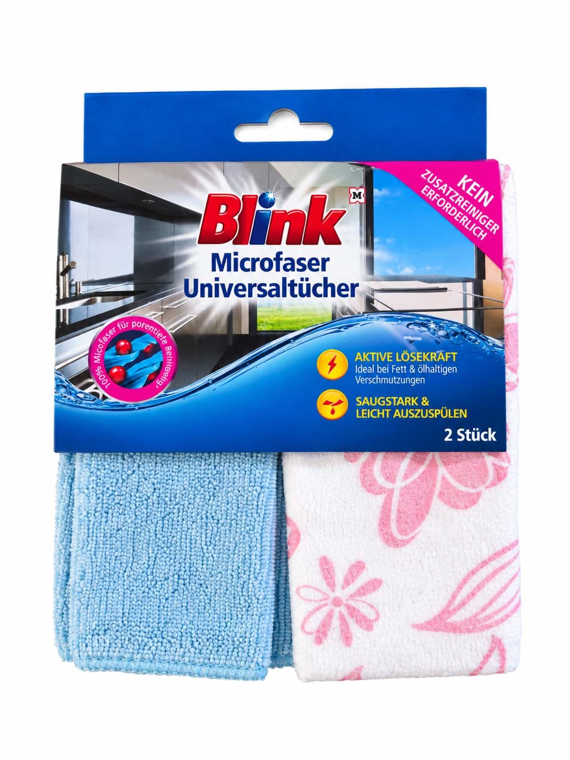 Univerzálne utierky z mikrovlákna Blink, balenie po 2 kusoch