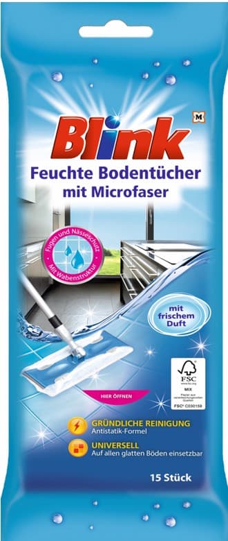 Blink Feuchte Bodentücher mit Microfaser