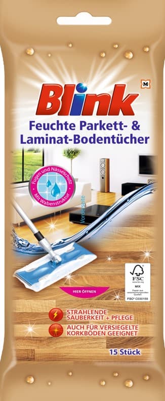 Blink Feuchte Parkett- & Laminat-Bodentücher