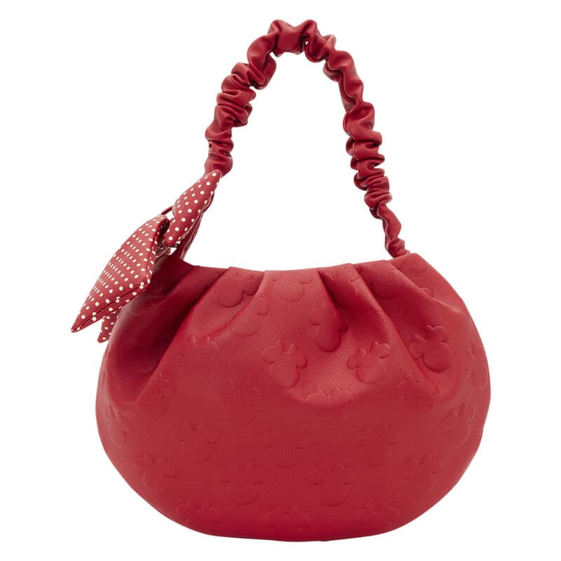 Loungefly Disney Minnie Mouse Rock the Dots Coquette Handbag – creme/rot mit 3D-Schleife & Satin-Details