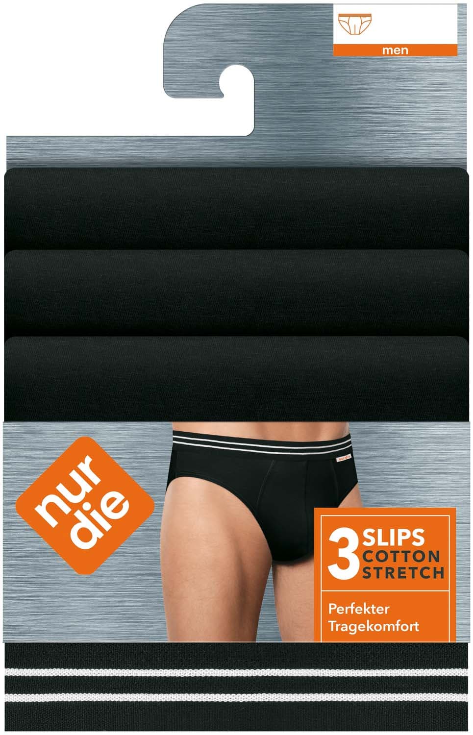 NUR DIE Herren Slip Cotton Stretch 3er Pack