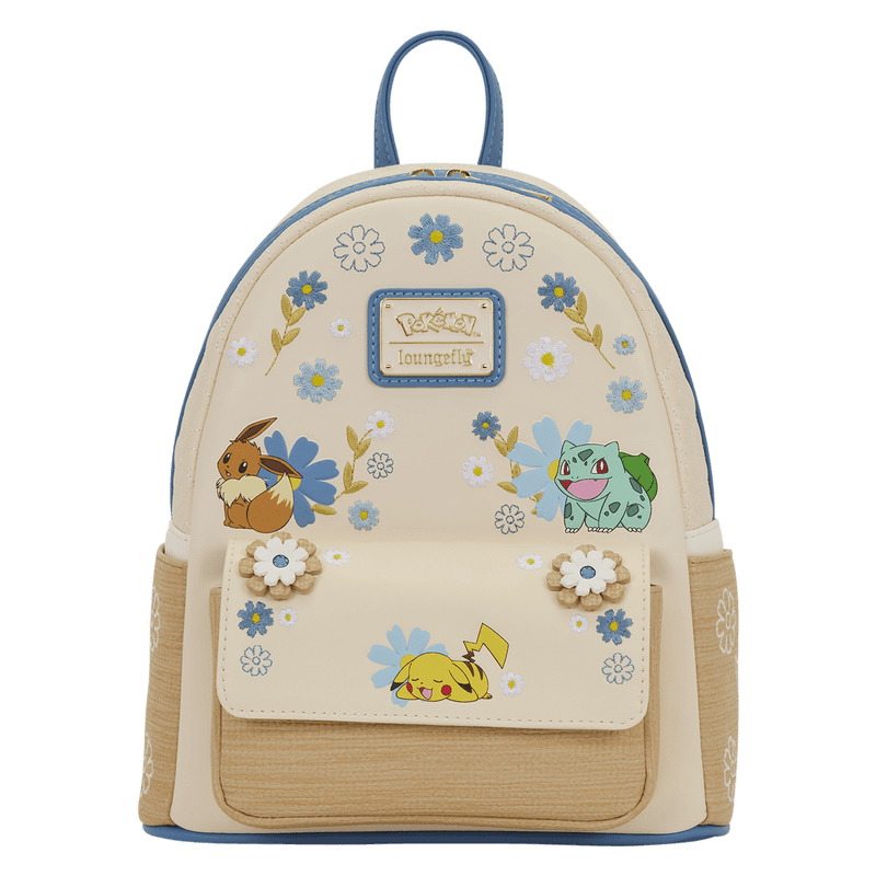 Loungefly Pokémon Floral Mini Backpack Rucksack Pikachu Eevee Bulbasaur