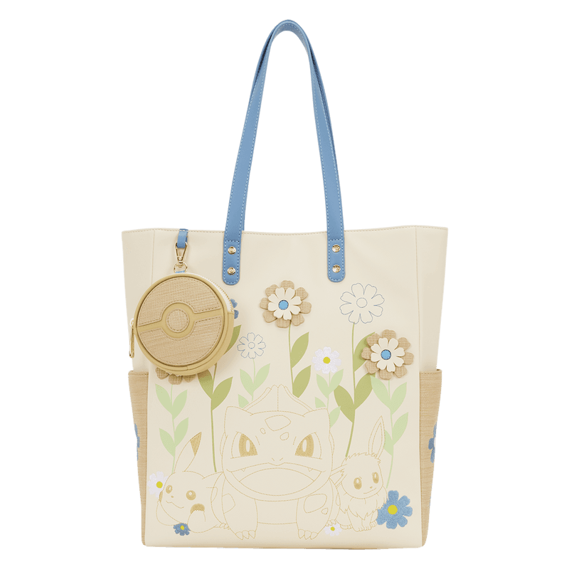 Loungefly Pokémon Floral Tote Crossbody Bag mit Coin Bag Umhängetasche offiziell lizenziert