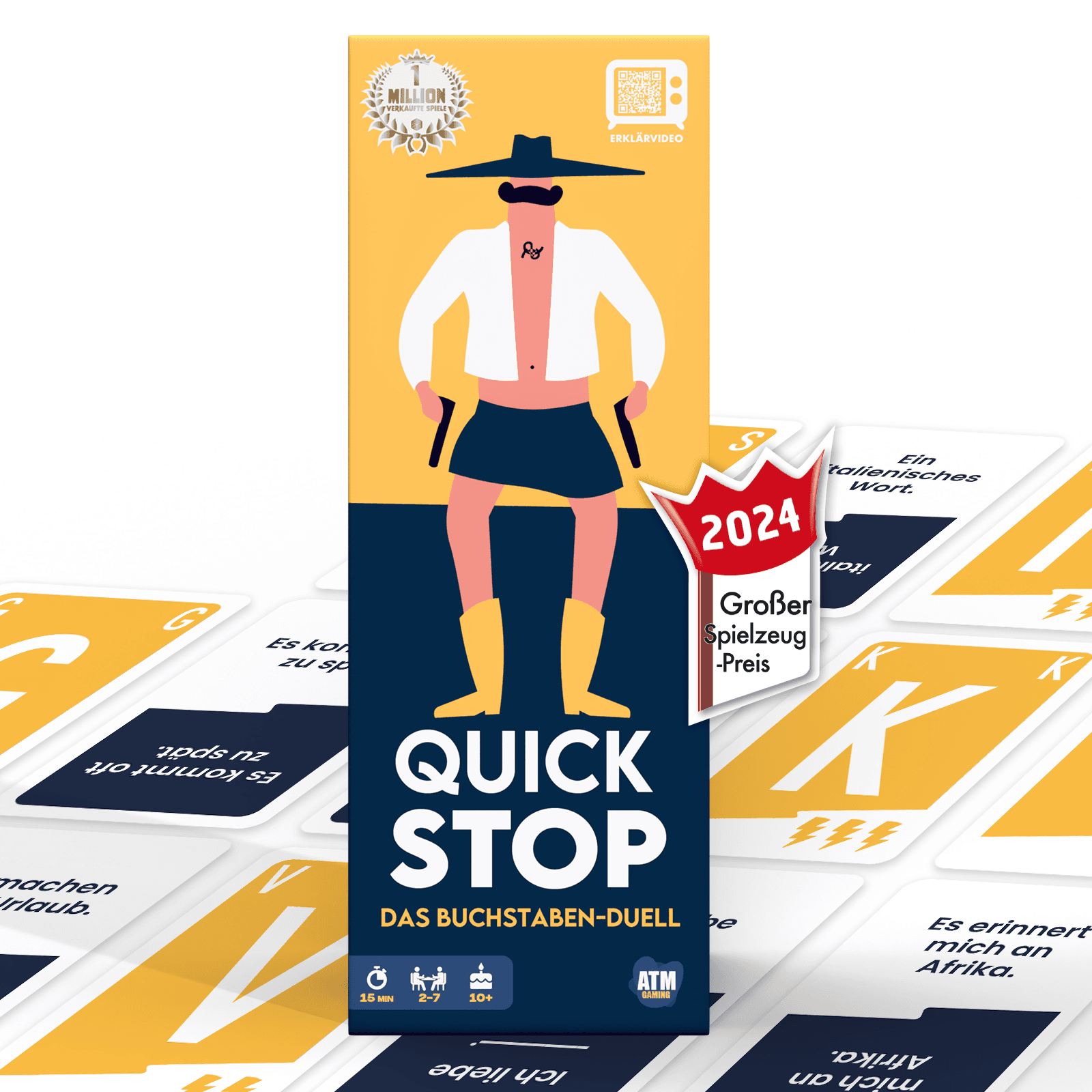 ATM Gaming Quickstop - Das Buchstaben-Duell - Kartenspiel für Jugendliche und Erwachsene - Schnell und Verrückt