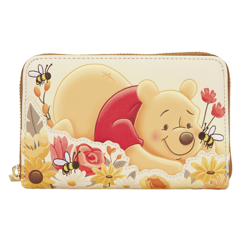 Loungefly Winnie the Pooh Bees & Flowers Zip Around Wallet Geldbörse Disney offiziell lizenziert