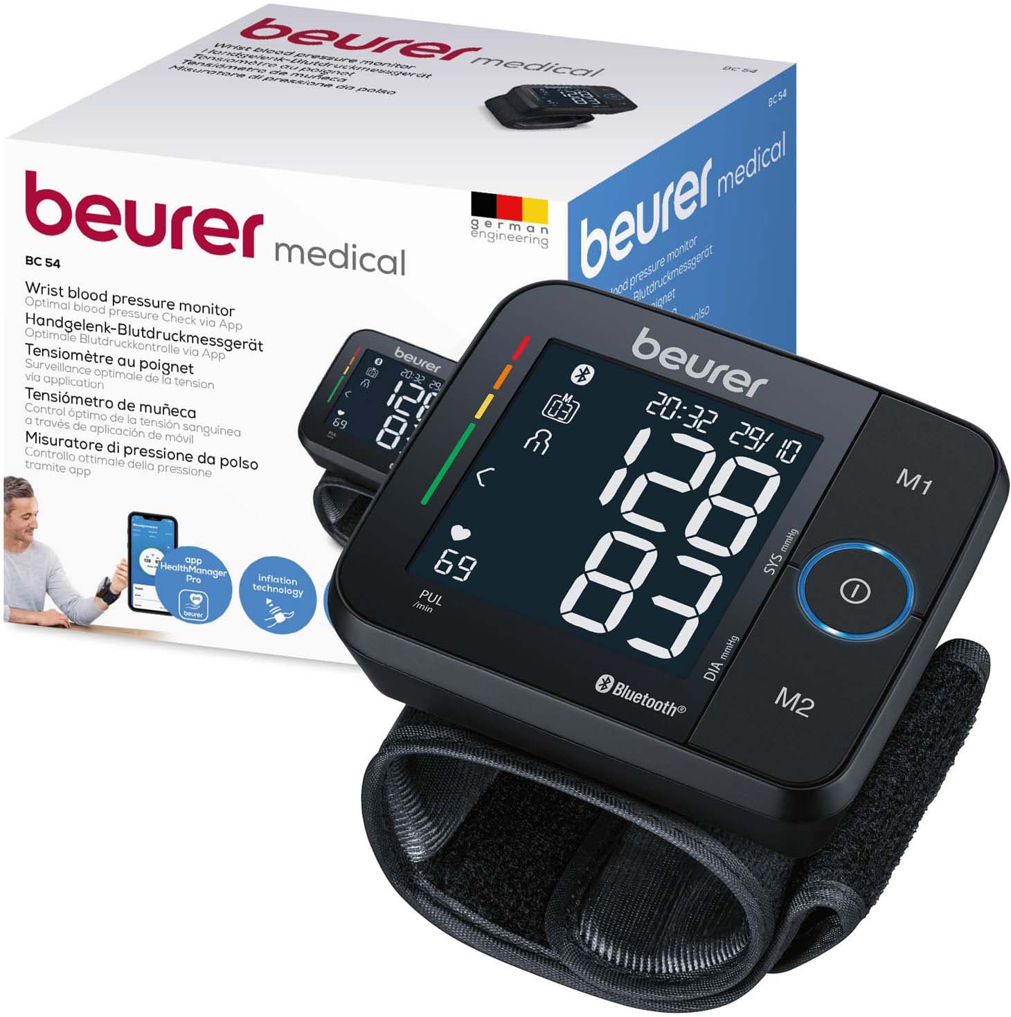 beurer Handgelenk-Blutdruckmessgerät BC 54