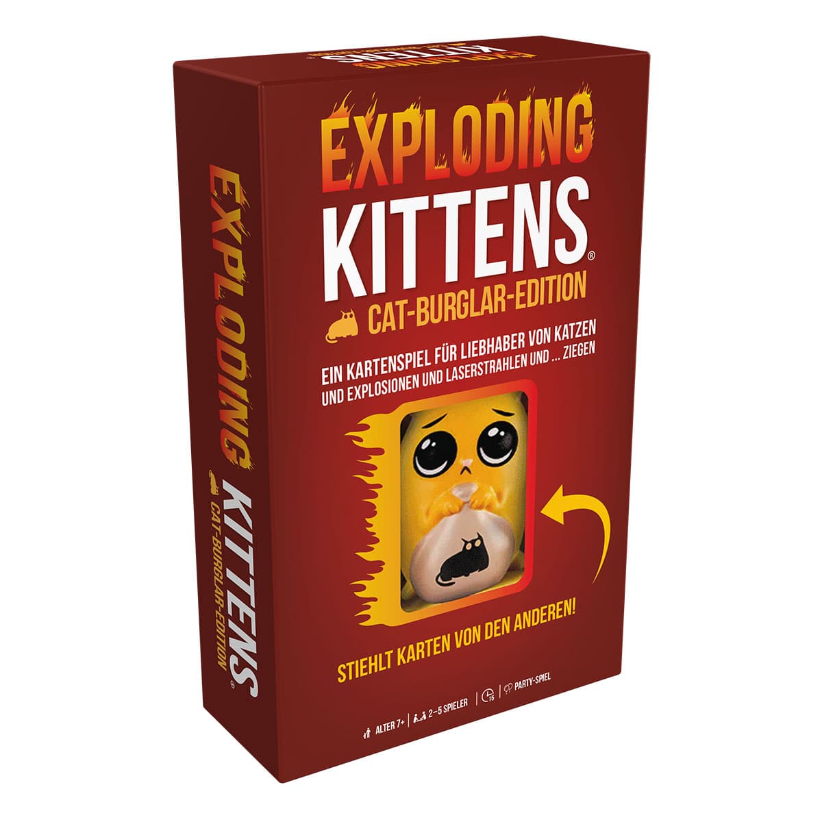 Exploding Kittens Cat Burglar Edition – Familienfreundliches Kartenspiel mit Diebeskatze & Originalkarten