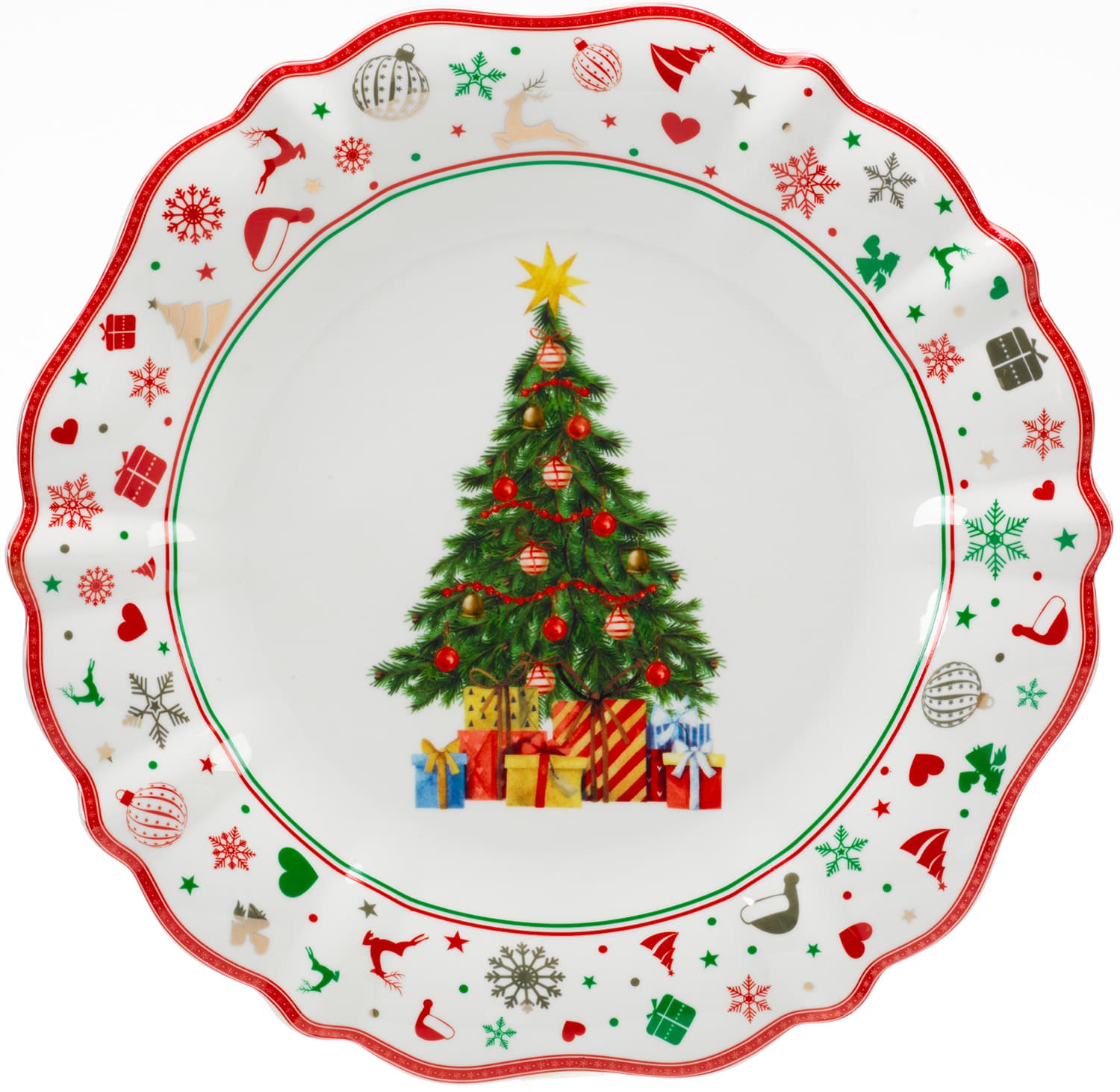 TRENDSHOP Gebäckteller Weihnachten Ø 25cm