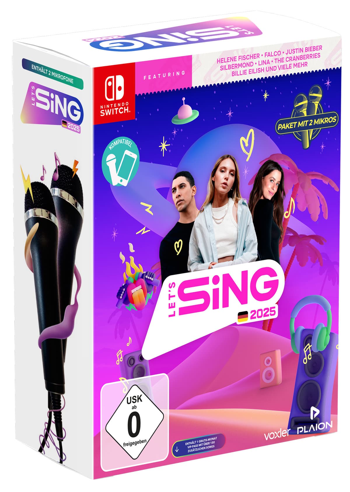 Let's Sing 2025 + 2 Mikrofone Nintendo Switch