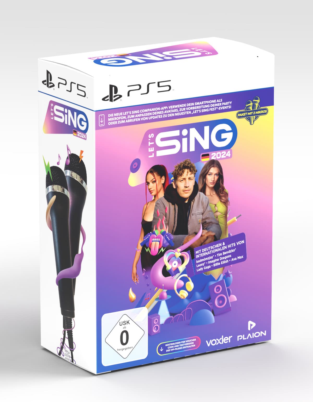 Let's Sing 2024 - German Version + 2 Mikrofone Playstation 5