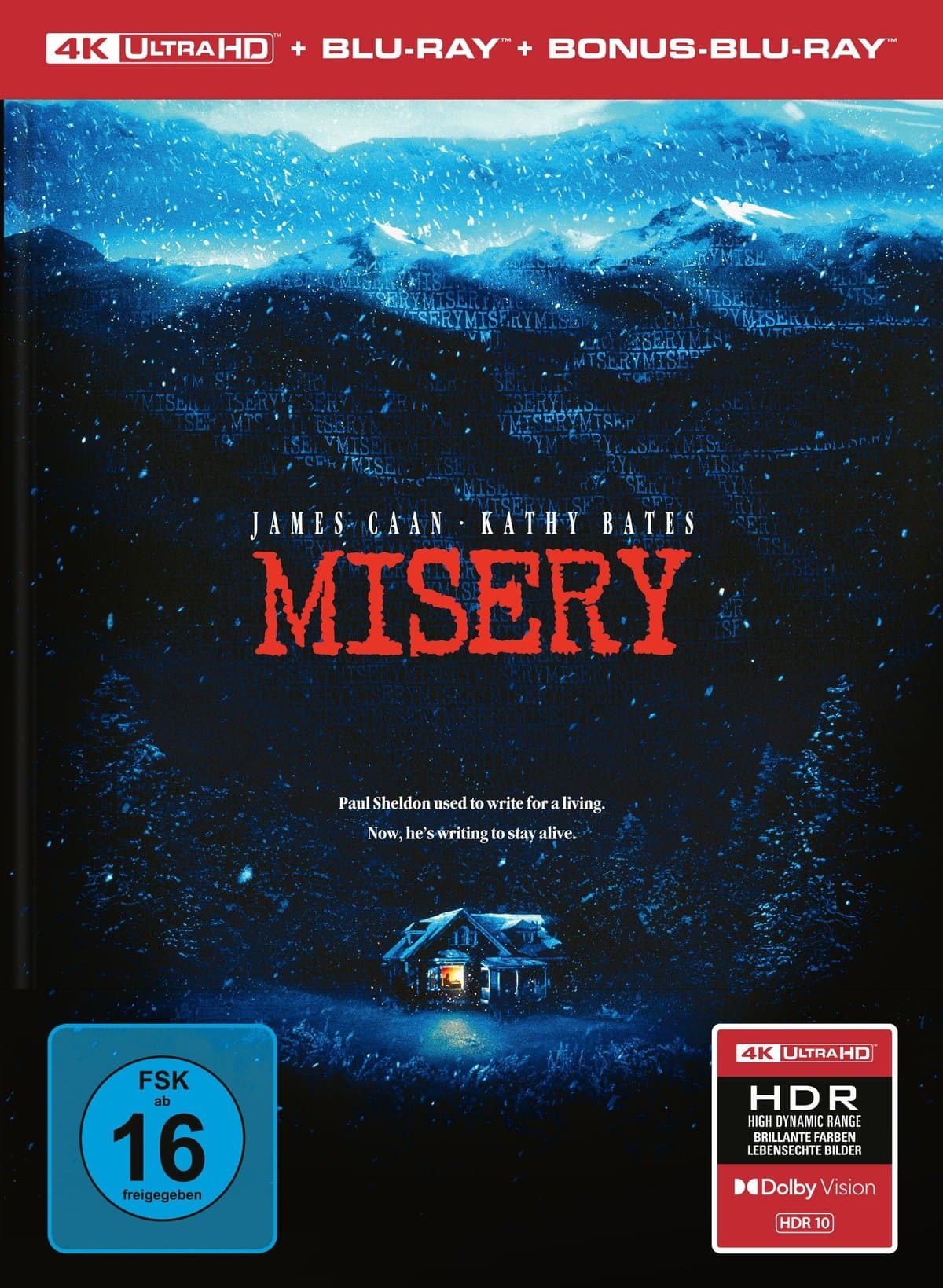 Misery - 3-Disc Limited Collector's Edition im Mediabook (UHD-Blu-ray + Blu-ray + Bonus-Blu-ray)