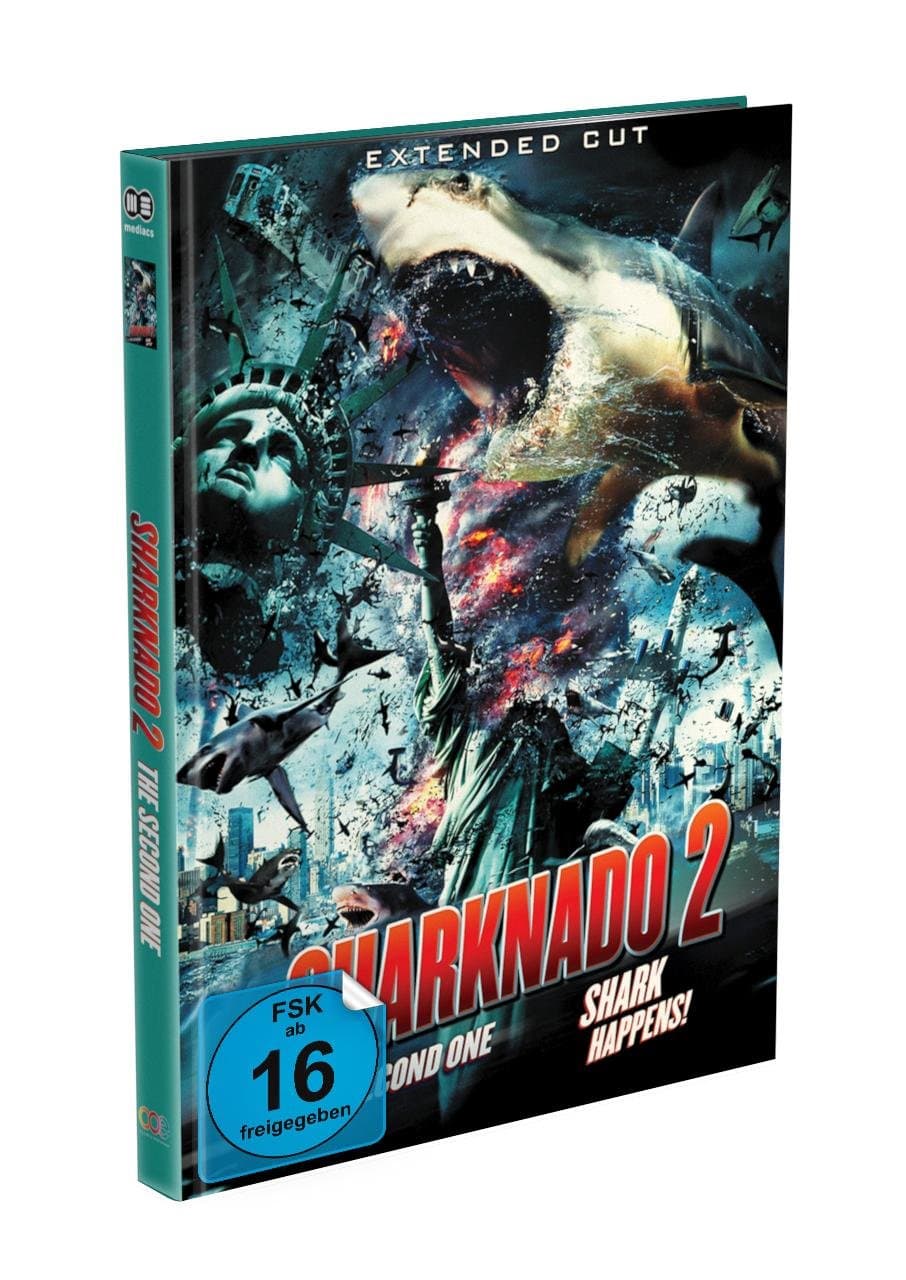 SHARKNADO 2 - The Second One - 2-Disc Mediabook - Cover A - Extended Cut - Limited Edition auf 999 Stück (Blu-ray + DVD)