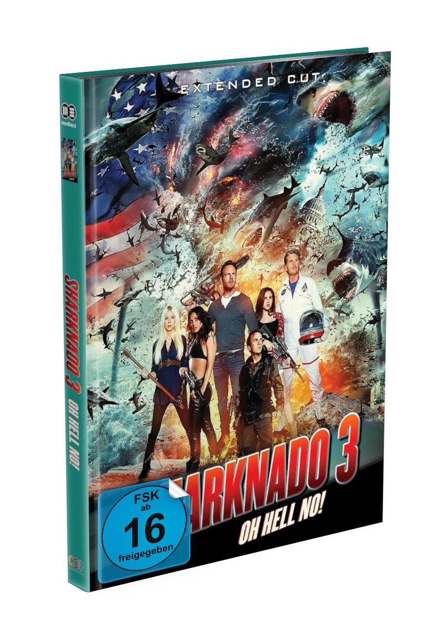 SHARKNADO 3 - Oh Hell No! - 2-Disc Mediabook - Cover A -Limited Edition auf 999 Stück - Extended Cut (Blu-ray + DVD)