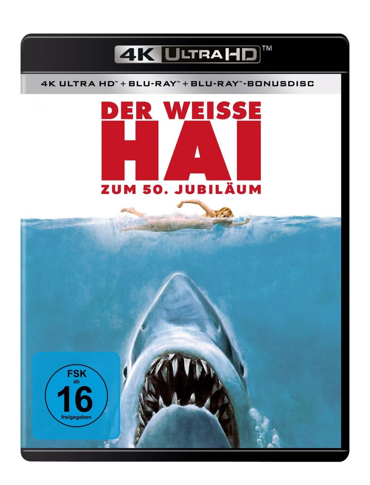 Der weiße Hai - 50th Anniversary (4K Ultra HD) (+ Blu-ray) (+ Bonus-Blu-ray)