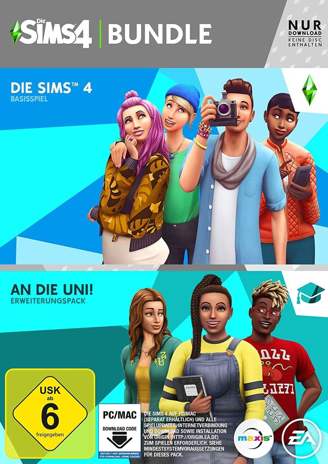 Die Sims 4 + An die Uni Add-On (Bundle) (CIAB)