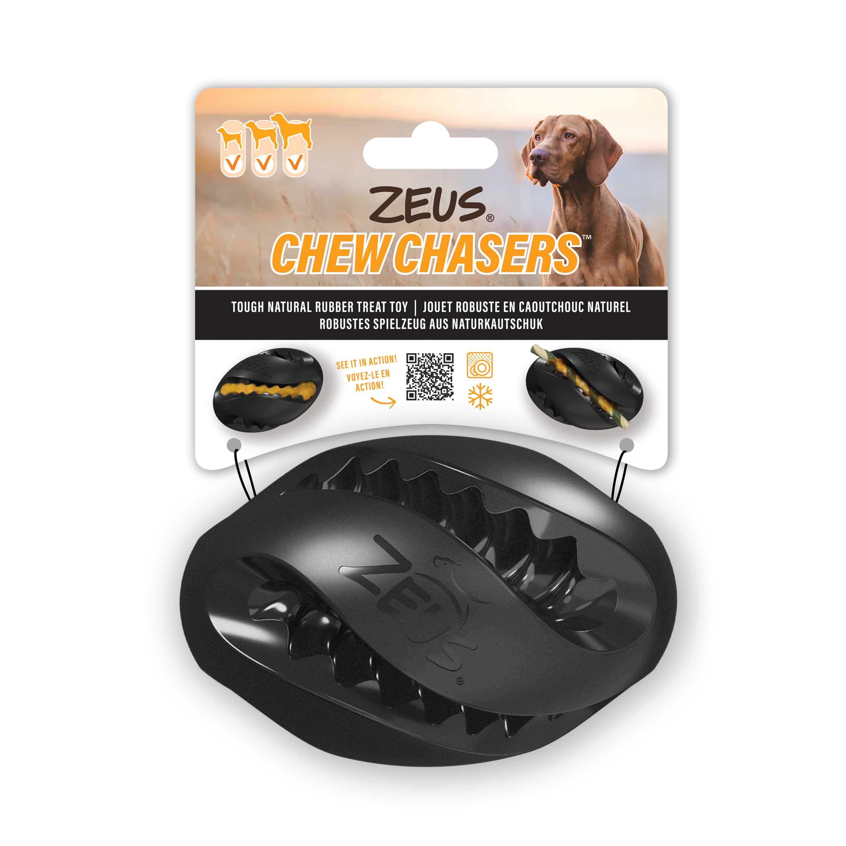ZEUS Hundespielzeug ChewChasers Rugby Ball
