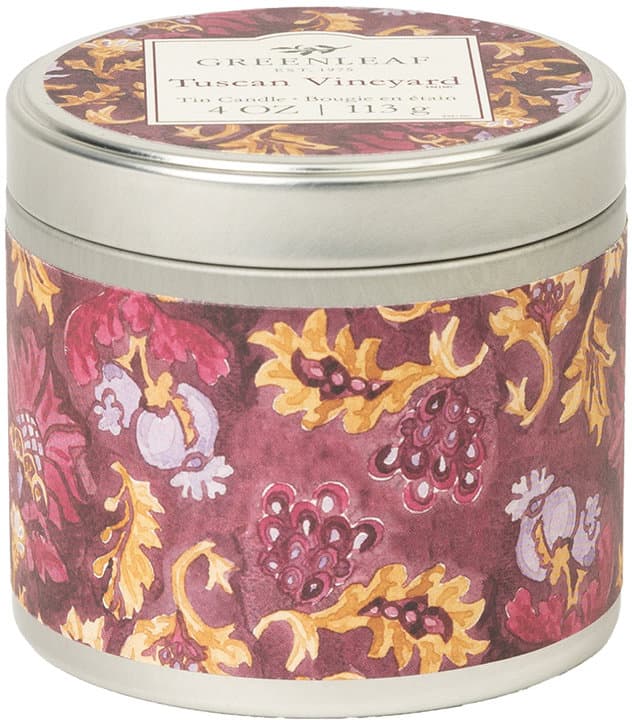 GREENLEAF Candle Tin Tuscan Vineyard