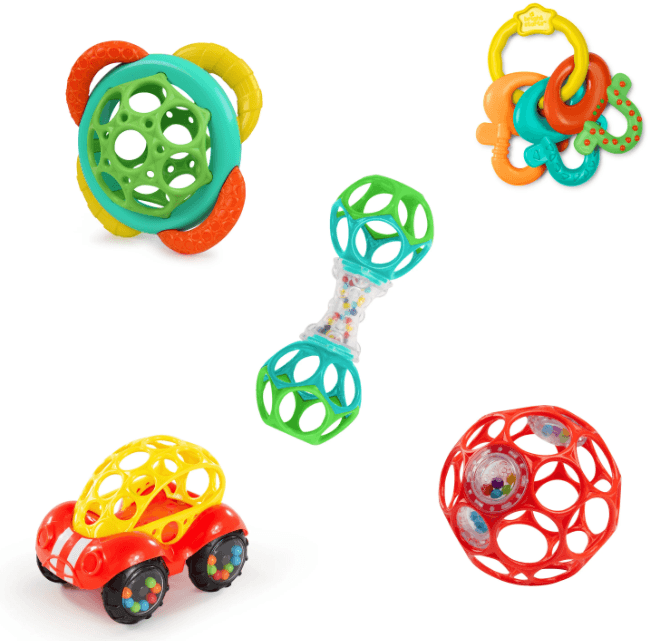 Bright Starts Soothers & Shakers 5-teiliges Babyspielzeug Geschenkset ab Geburt
