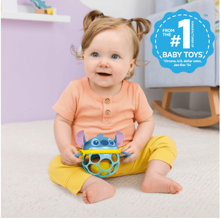 Bright Starts Disney Baby Stitch Jingle & Shake Oball Rassel ab Geburt