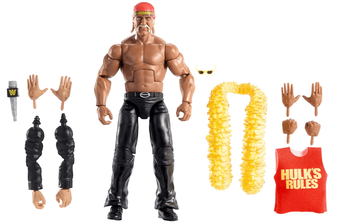 Mattel WWE WrestleMania Elite Collection Hulk Hogan Actionfigur mit Zubehör