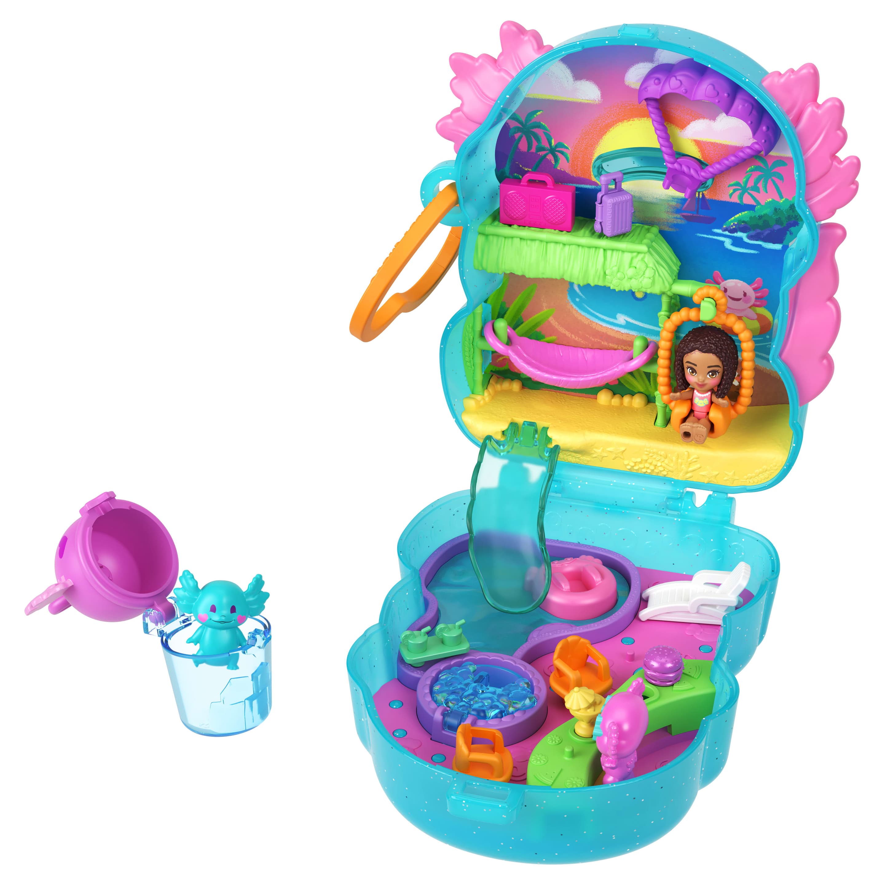 Polly Pocket Axolotl-Abenteuer Schatulle