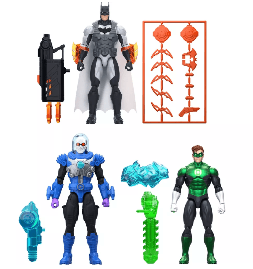 DC Premier Batman & Green Lantern vs. Mr. Freeze Actionfiguren Set mit Farbwechseleffekt, 3er-Pack