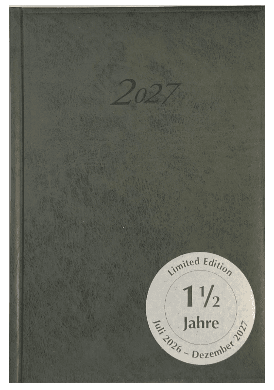 KALENDER-BUCH Juli 2026-Dezember 2027 Grün 592 Seiten