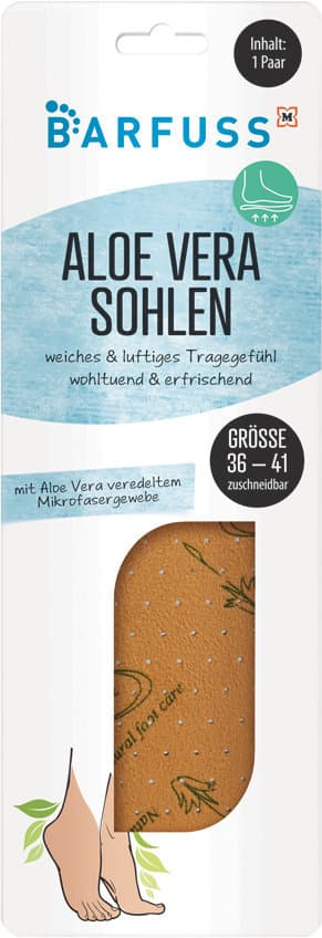 BARFUSS Einlegesohle Aloe Vera Größe 36-41