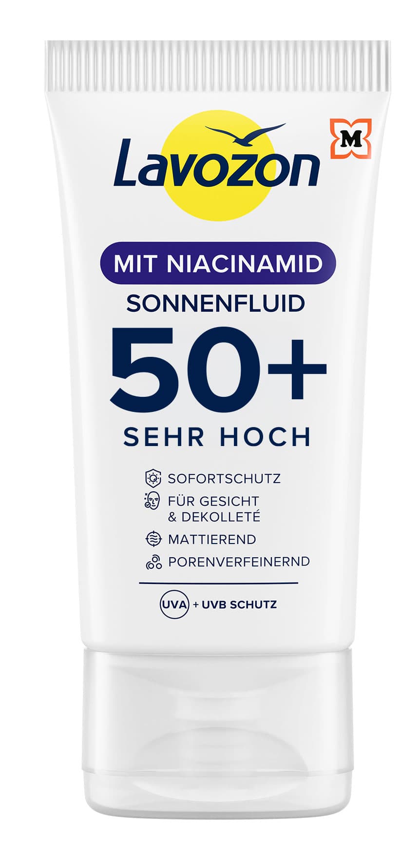 LAVOZON Sonnenfluid mit Niacinamid LSF 50+