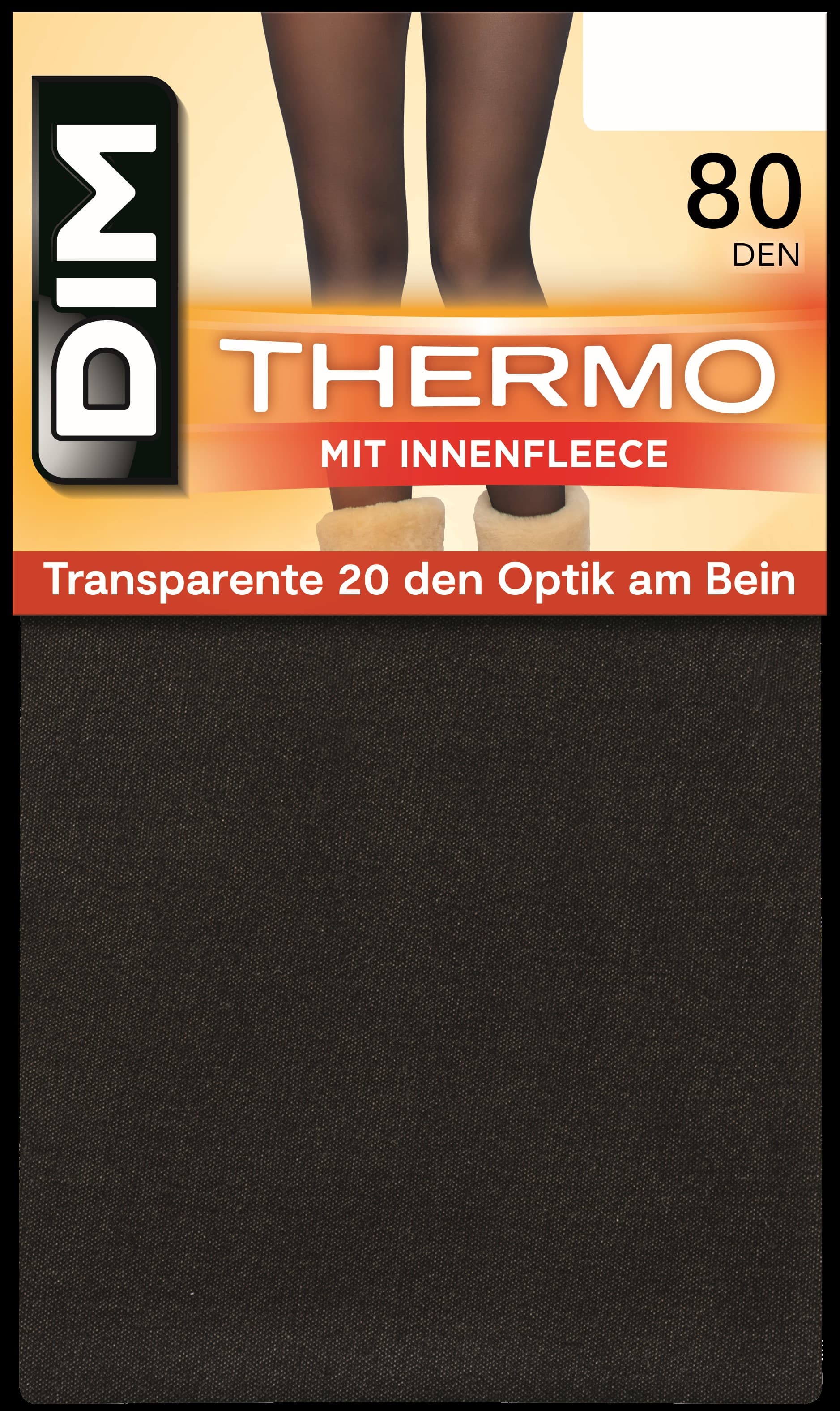 DIM Damen Thermo Feinstrumpfhose mit Innenfleece 80 DEN