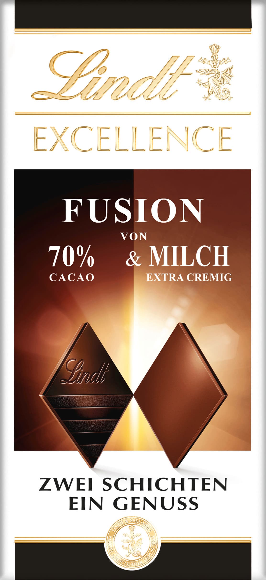 Lindt EXCELLENCE Fusion 70% & Milch