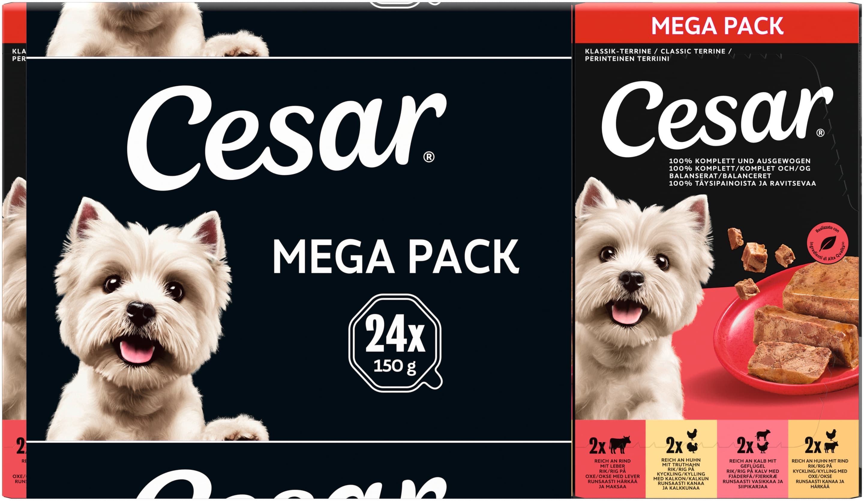 Cesar Hundenassfutter Klassik Terrine Mega Pack